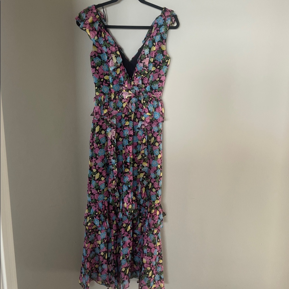 AMUR Floral Maxi Dress - Black, Pink, Blue, Green - Picture 2 of 4